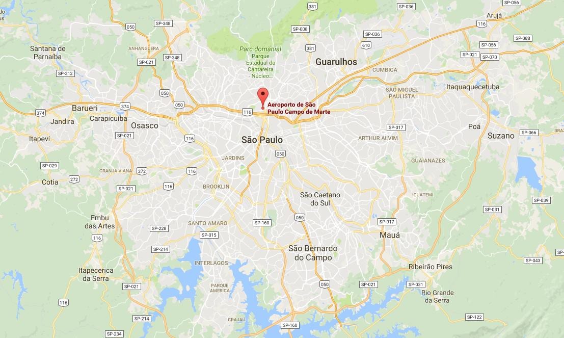 แผนที่ของ Campo เดอ Marte สนามบิน-สถานที่