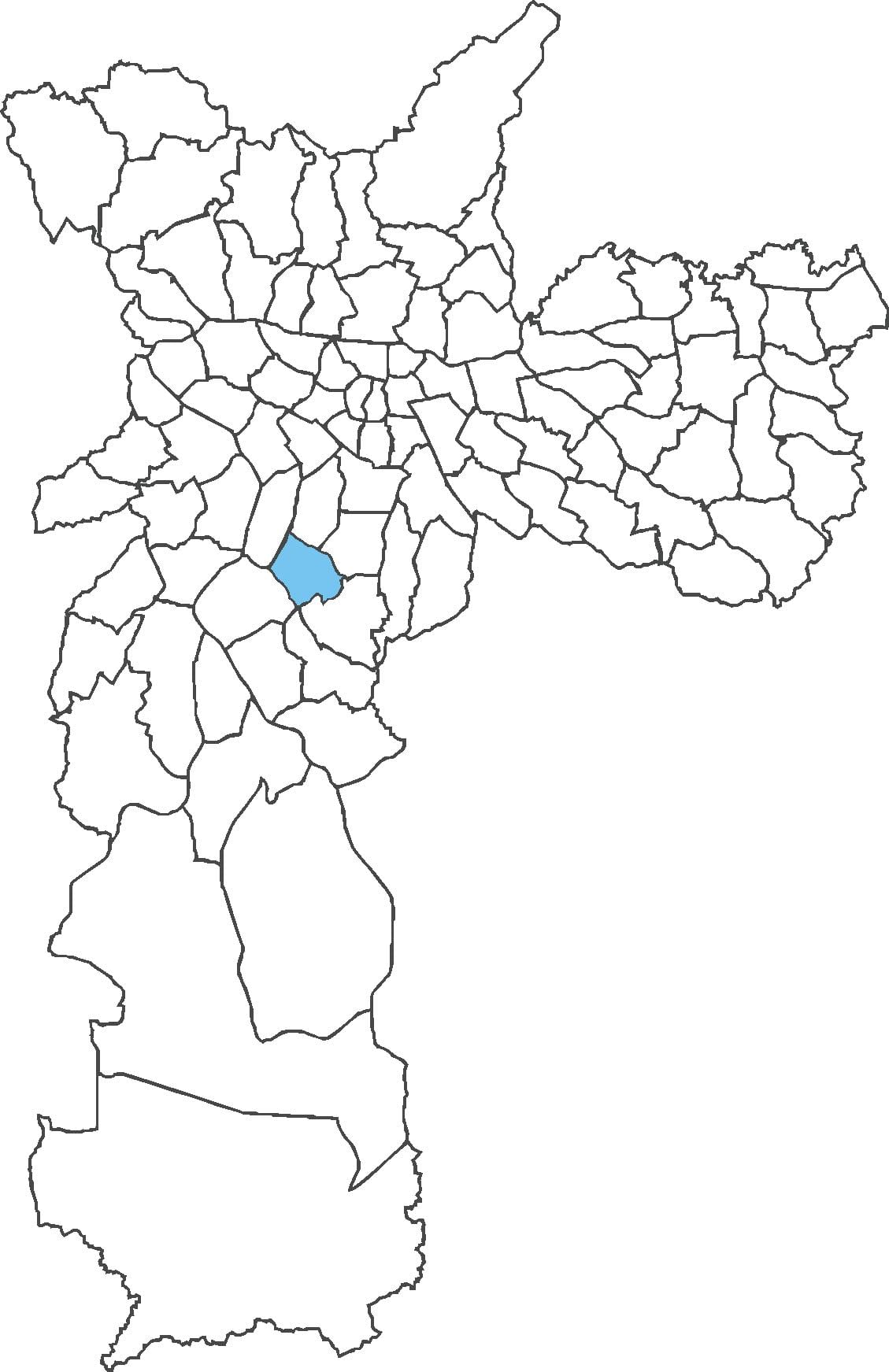 แผนที่ของ Campo Belo เขต