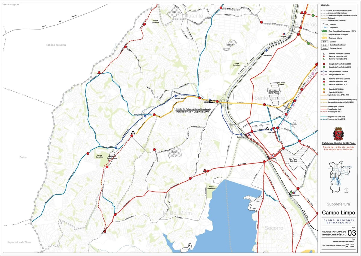 แผนที่ของ Campo Limpo São Paulo-สาธารณะ transports
