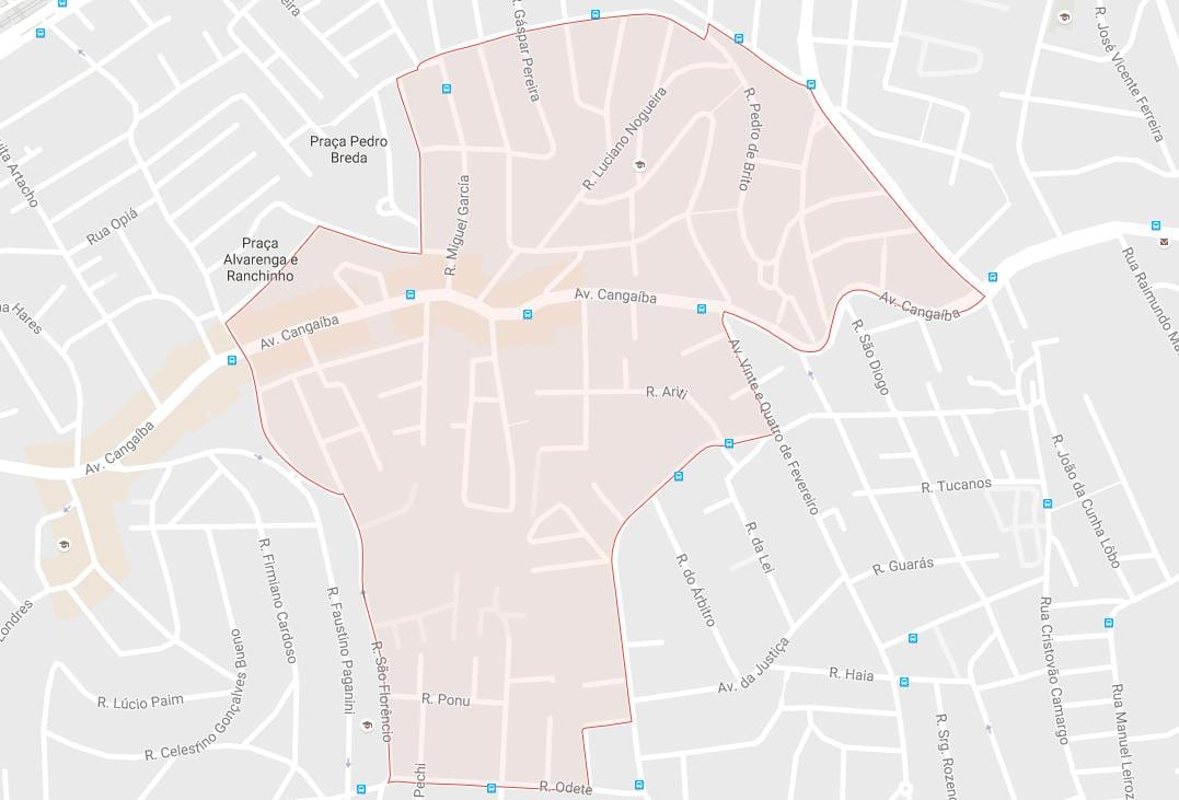 แผนที่ของ Cangaíba São Paulo