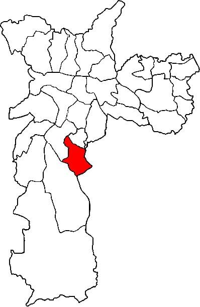 แผนที่ของ Cidade Ademar รายการย่อยขอ prefecture São Paulo