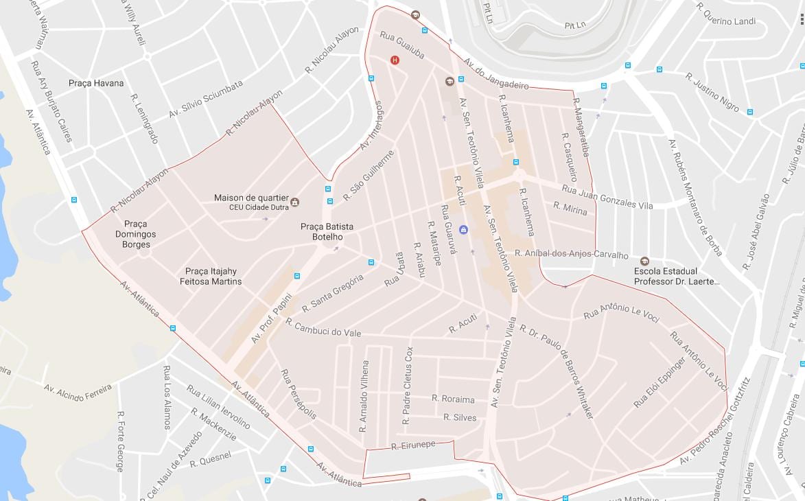 แผนที่ของ Cidade Dutra São Paulo