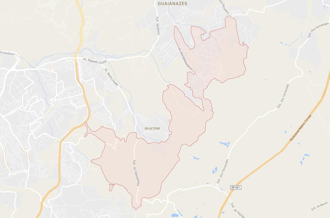 แผนที่ของ Cidade Tiradentes São Paulo