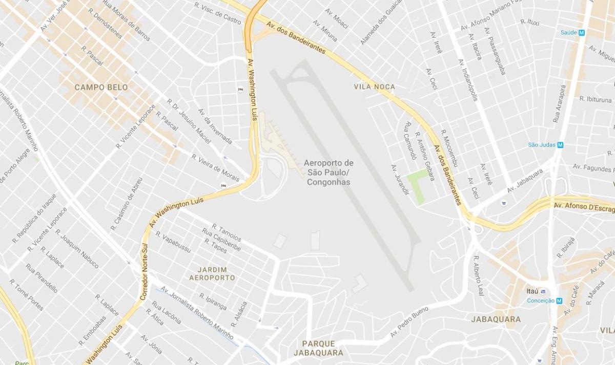 แผนที่ของ Congonhas สนามบิน