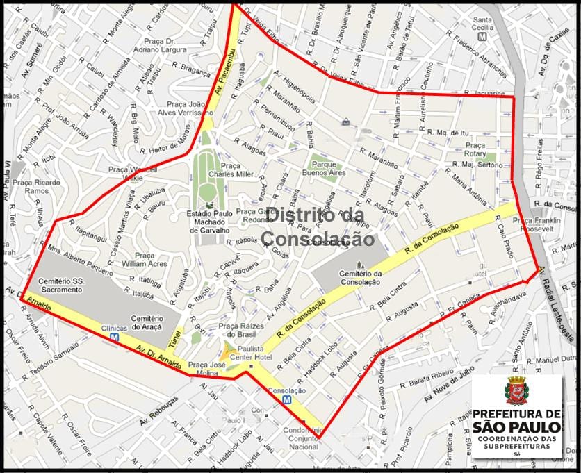 แผนที่ของ Consolação São Paulo