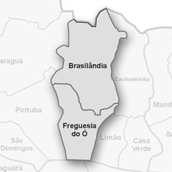 แผนที่ของ Freguesia ทำ Ó รายการย่อยขอ prefecture