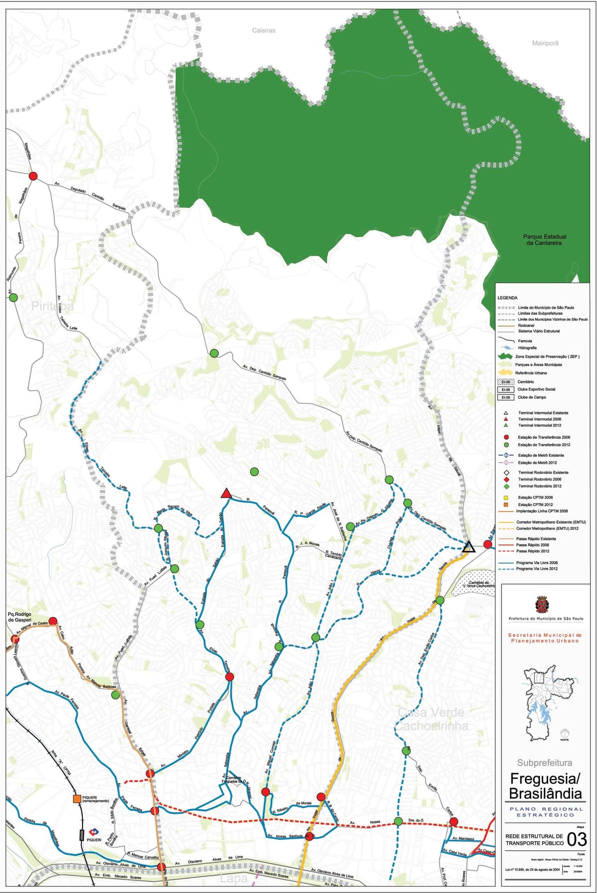 แผนที่ของ Freguesia ทำ Ó São Paulo-สาธารณะ transports