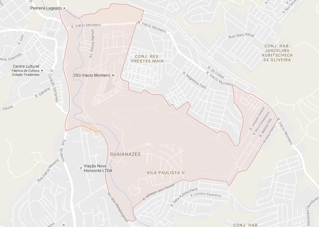 แผนที่ของ Guaianases São Paulo