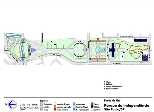 แผนที่ของ Independência São Paulo วนสาธารณะ