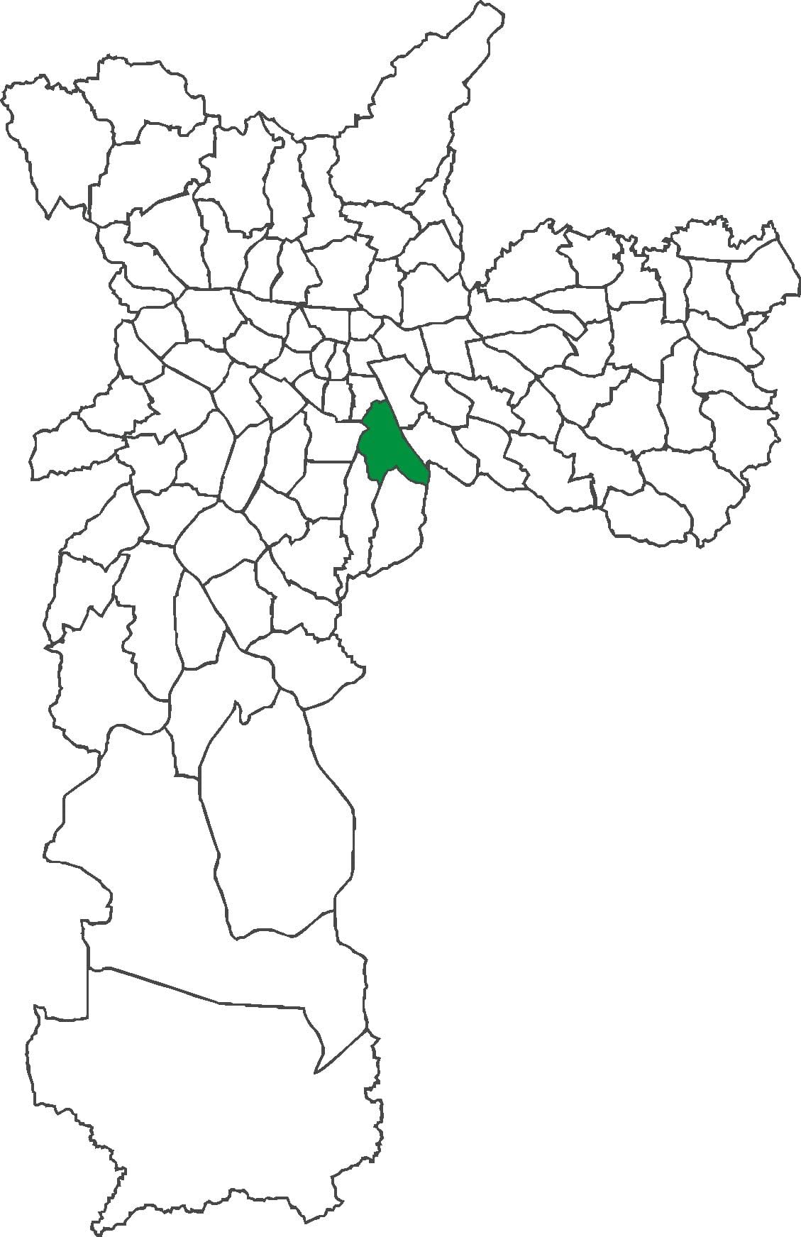 แผนที่ของ Ipiranga เขต