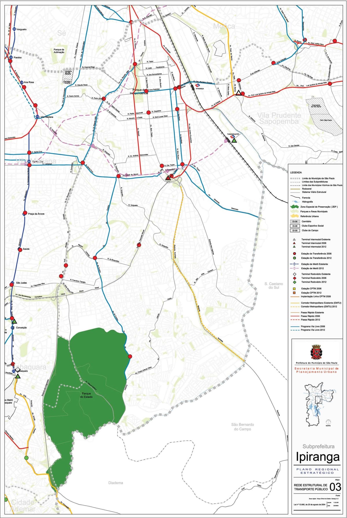แผนที่ของ Ipiranga São Paulo-สาธารณะ transports