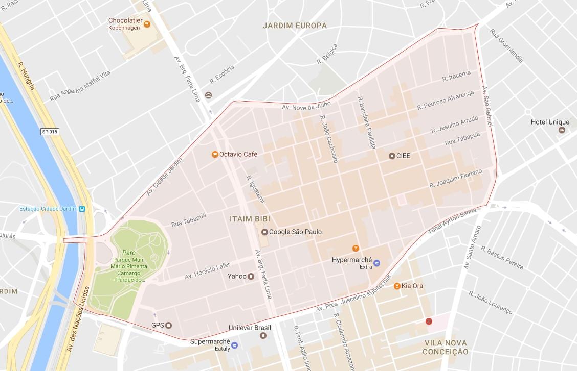 แผนที่ของ Itaim Bibi São Paulo