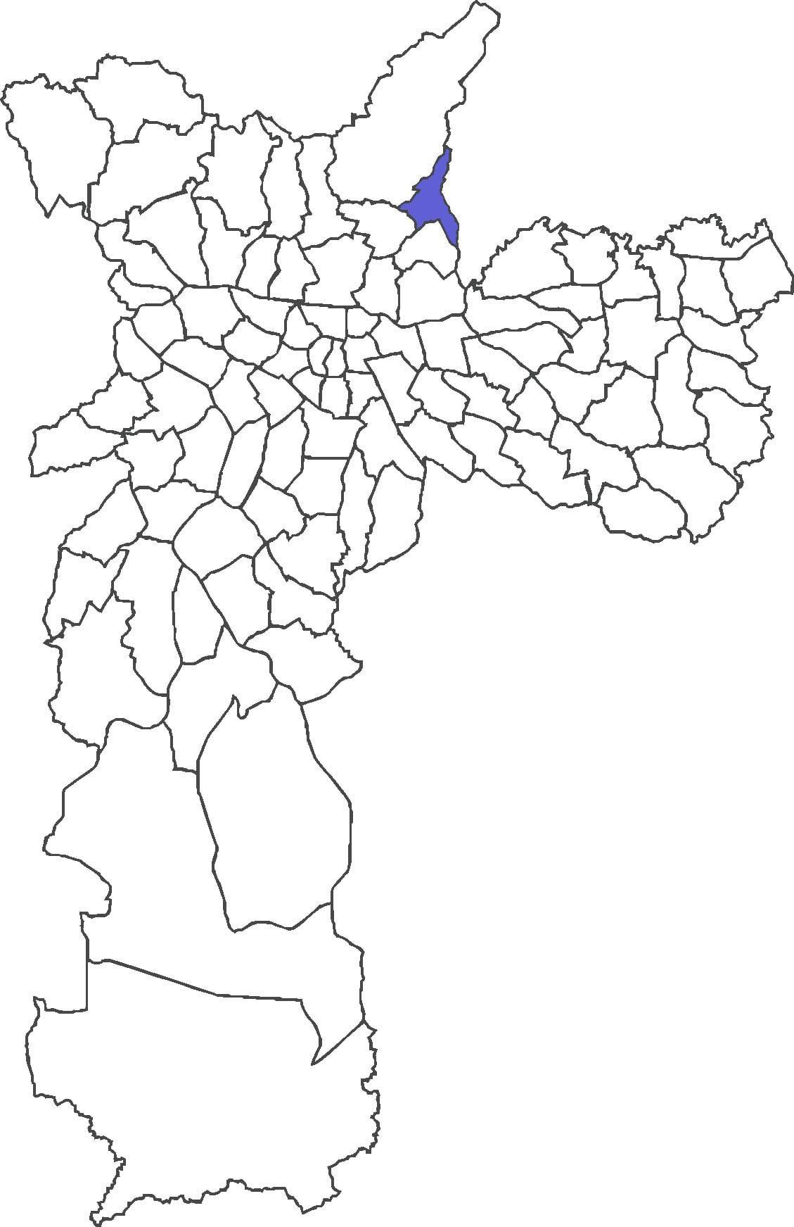 แผนที่ของ Jaçanã เขต