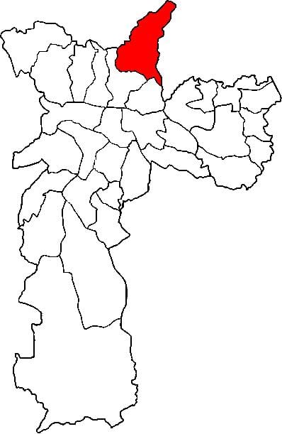 แผนที่ของ Jaçanã-Tremembé รายการย่อยขอ prefecture São Paulo