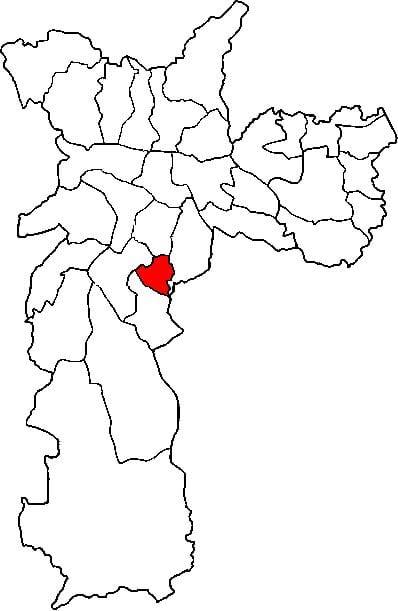 แผนที่ของ Jabaquara รายการย่อยขอ prefecture São Paulo