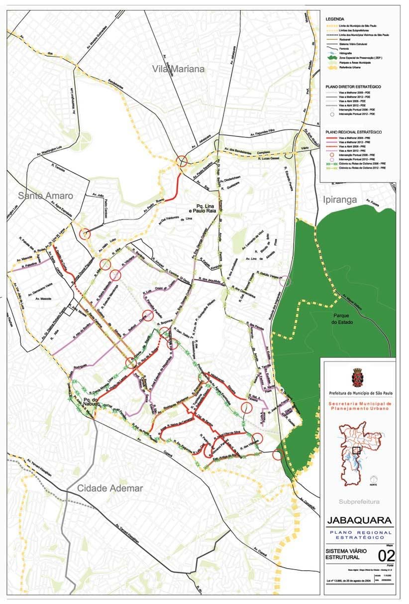 แผนที่ของ Jabaquara São Paulo-ถนน
