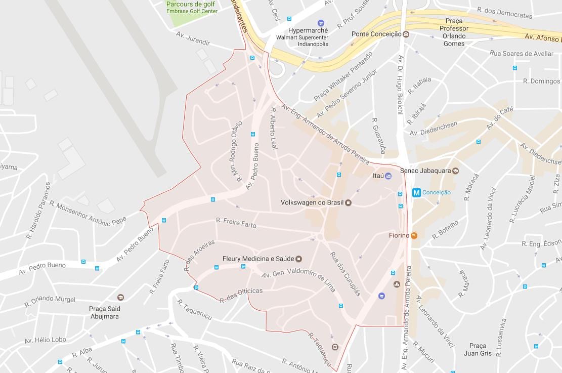 แผนที่ของ Jabaquara São Paulo