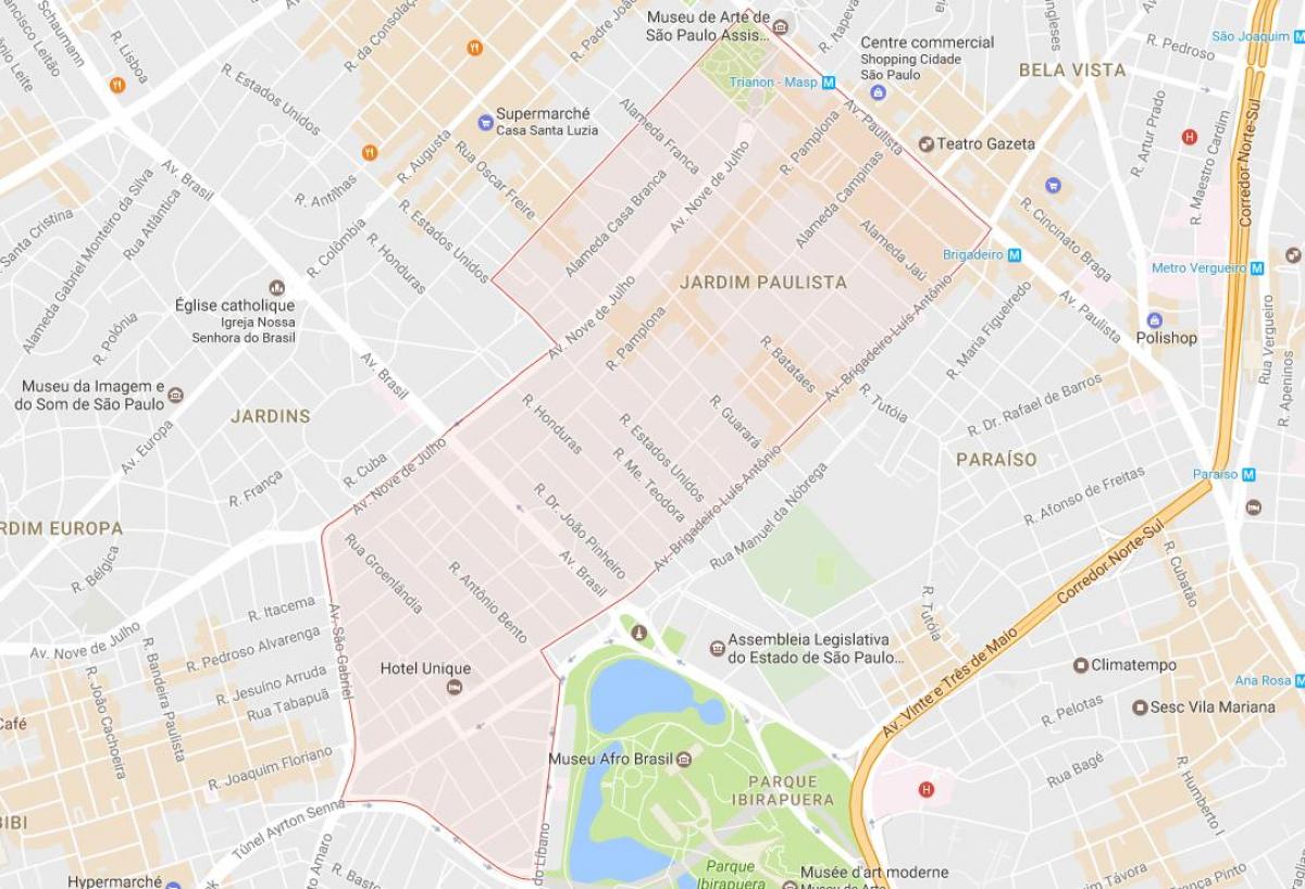 แผนที่ของ Jardim Paulista São Paulo