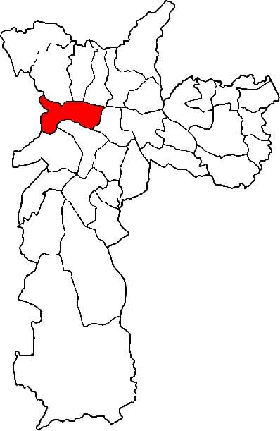 แผนที่ของ Lapa รายการย่อยขอ prefecture São Paulo