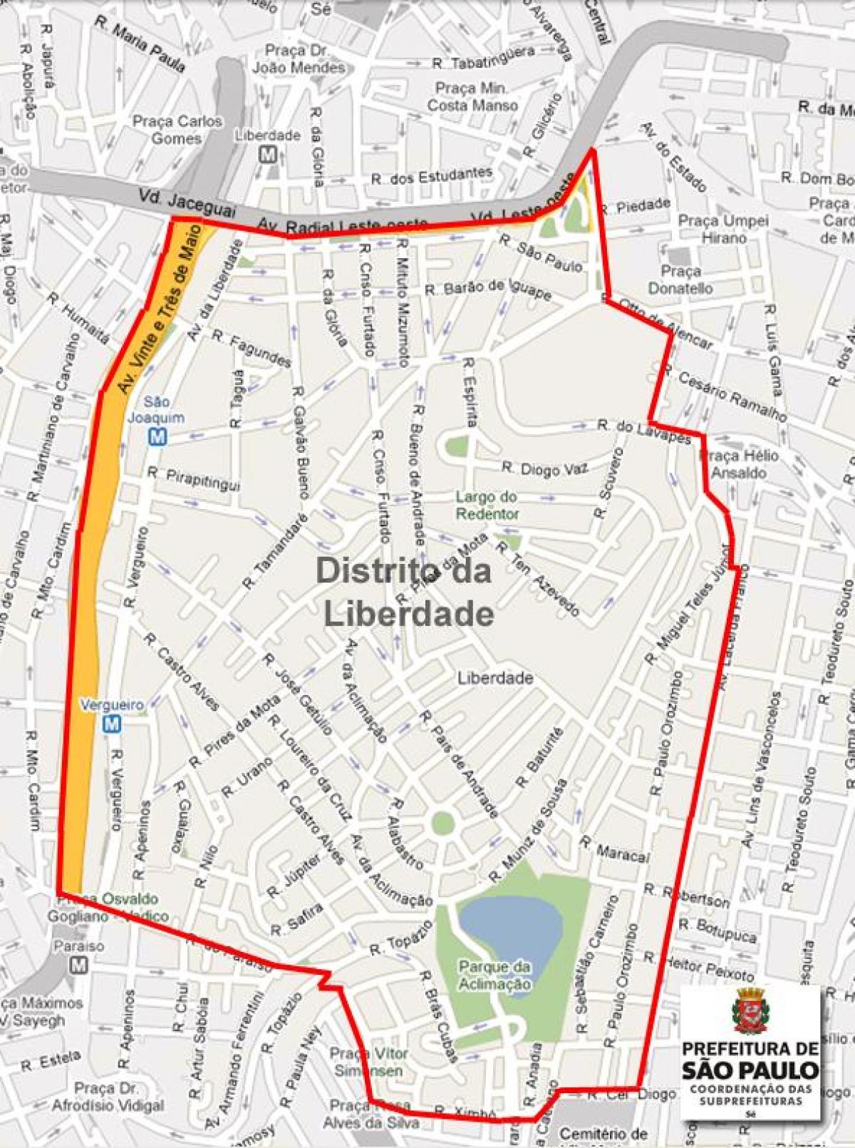 แผนที่ของ Liberdade São Paulo