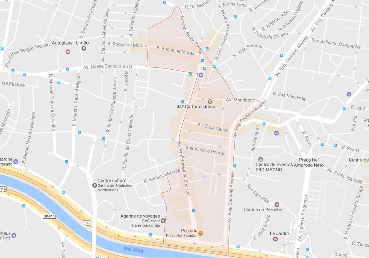 แผนที่ของ Limão São Paulo