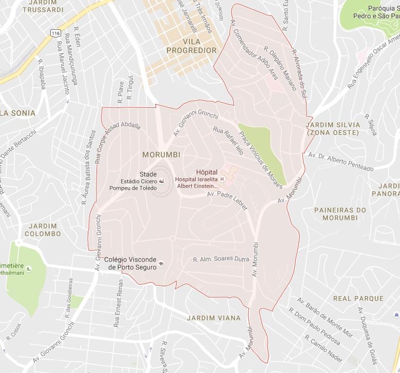 แผนที่ของ Morumbi São Paulo