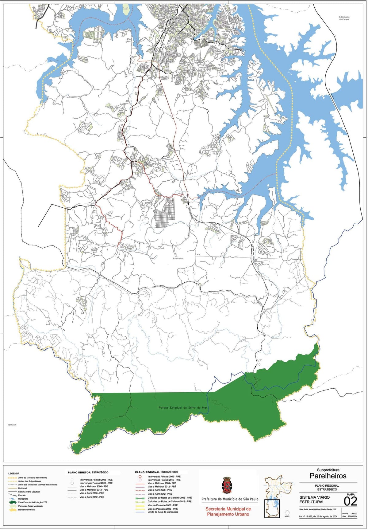 แผนที่ของ Parelheiros São Paulo-ถนน
