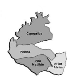 แผนที่ของ Penha รายการย่อยขอ prefecture