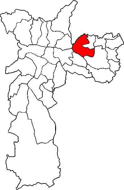 แผนที่ของ Penha รายการย่อยขอ prefecture São Paulo