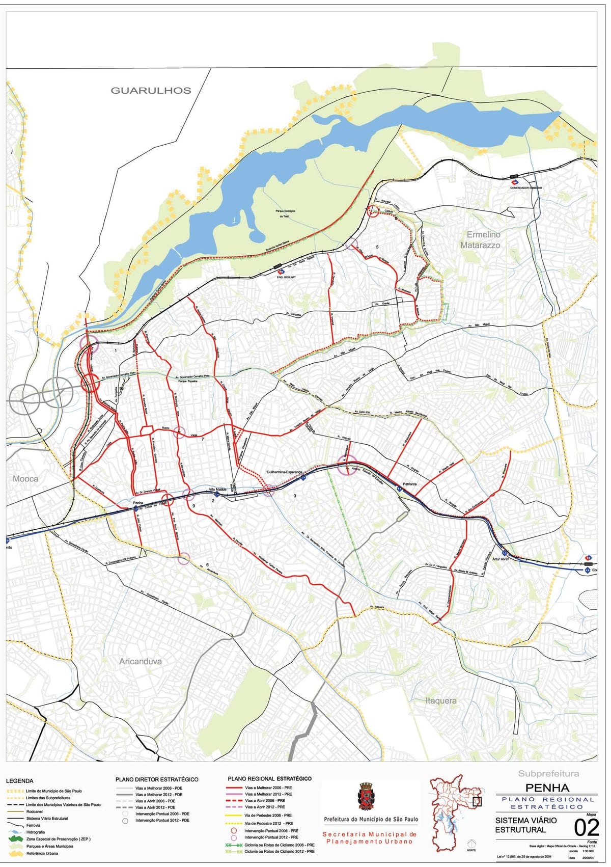 แผนที่ของ Penha São Paulo-ถนน