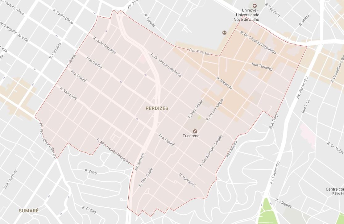 แผนที่ของ Perdizes São Paulo