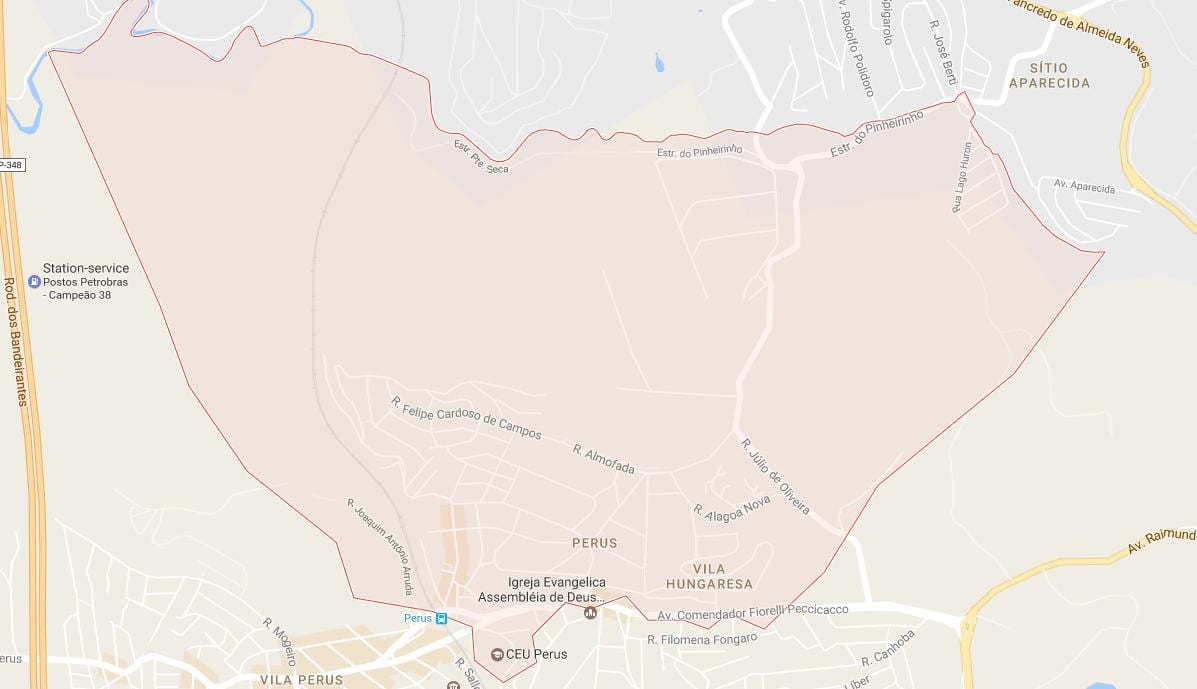 แผนที่ของ Perus São Paulo