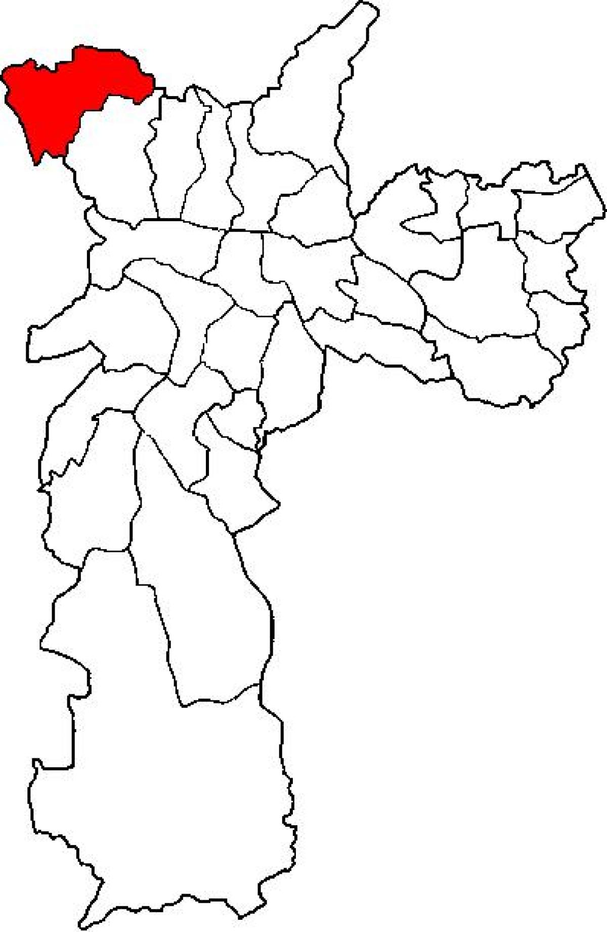 แผนที่ของ Perus รายการย่อยขอ prefecture São Paulo