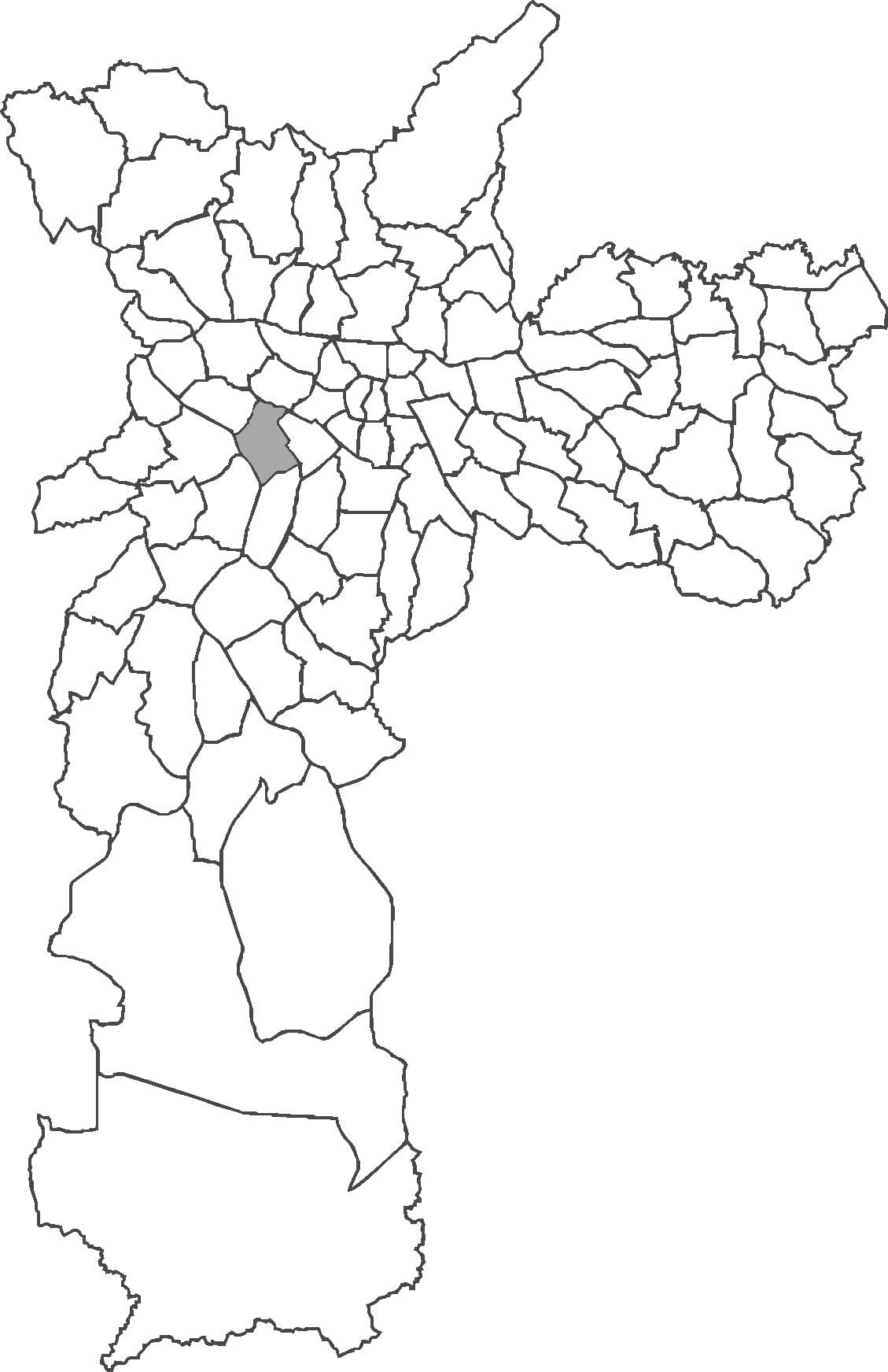 แผนที่ของ Pinheiros เขต