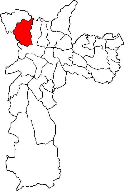 แผนที่ของ Pirituba-Jaraguá รายการย่อยขอ prefecture São Paulo