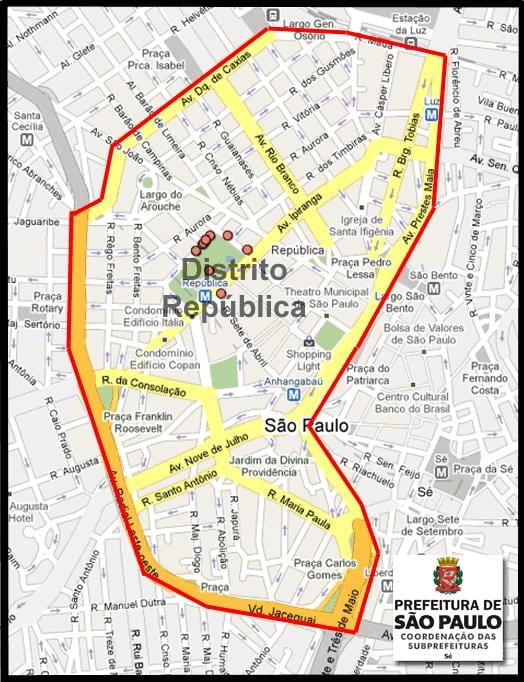 แผนที่ของ República São Paulo