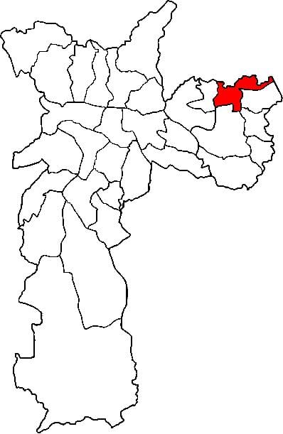 แผนที่ของ São มิเกล Paulista รายการย่อยขอ prefecture São Paulo