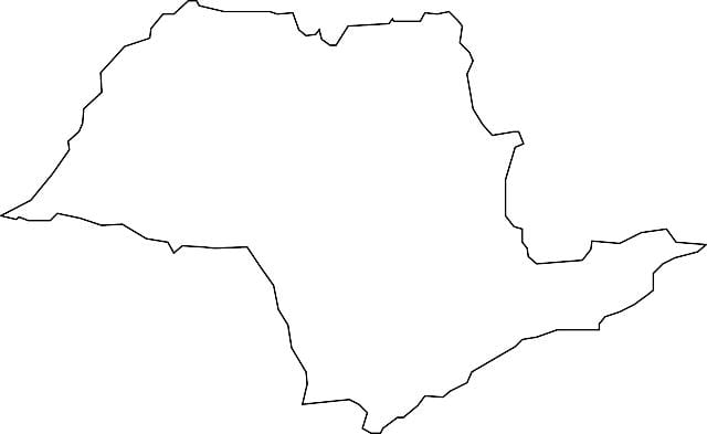 แผนที่ของ São Paulo เว็กเตอร์