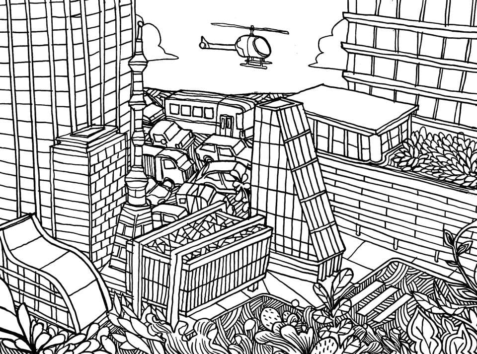 แผนที่ของ São Paulo coloring-Paulista นออกบนถนนสาย