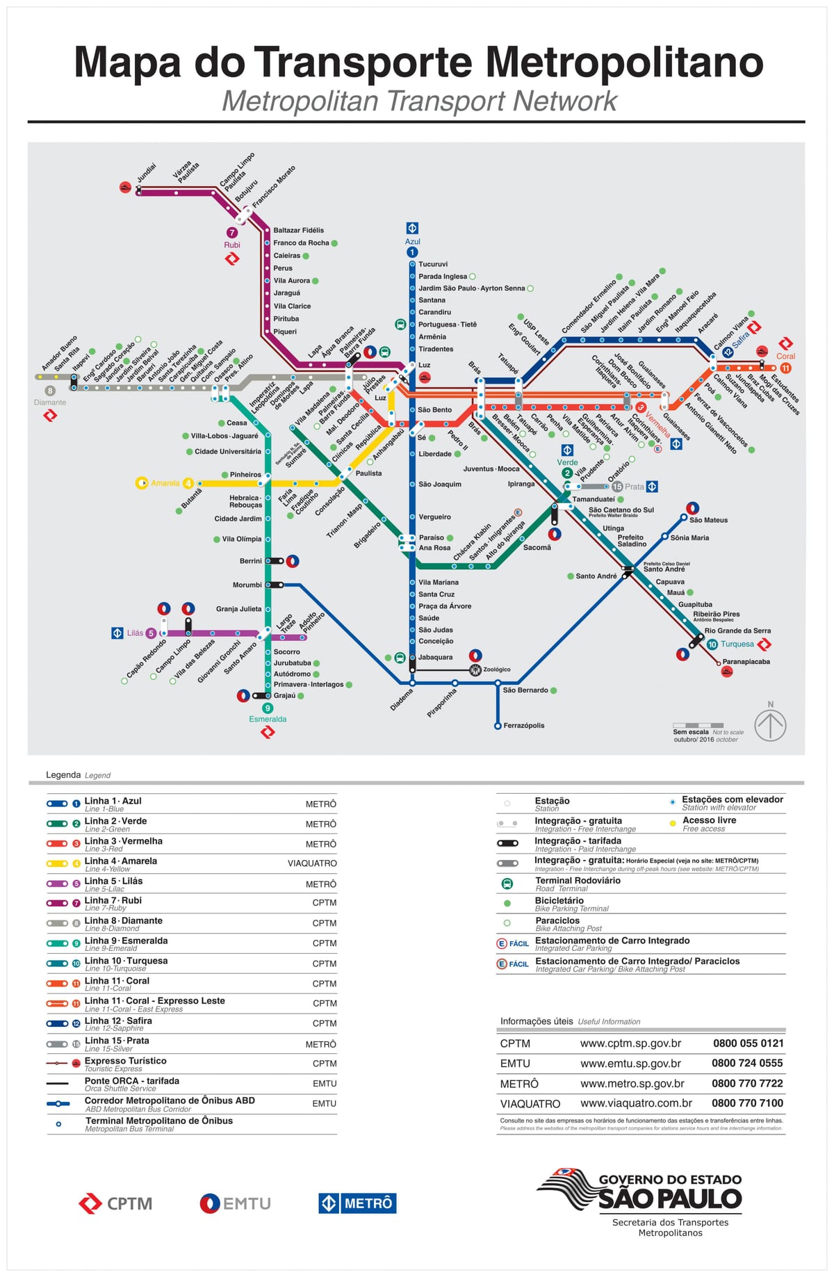 แผนที่ของ São Paulo EMTU
