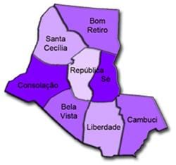 แผนที่ของ Sé รายการย่อยขอ prefecture
