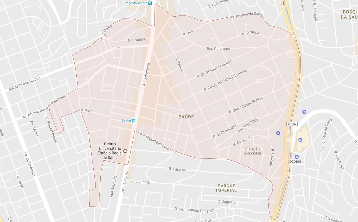 แผนที่ของ Saúde São Paulo