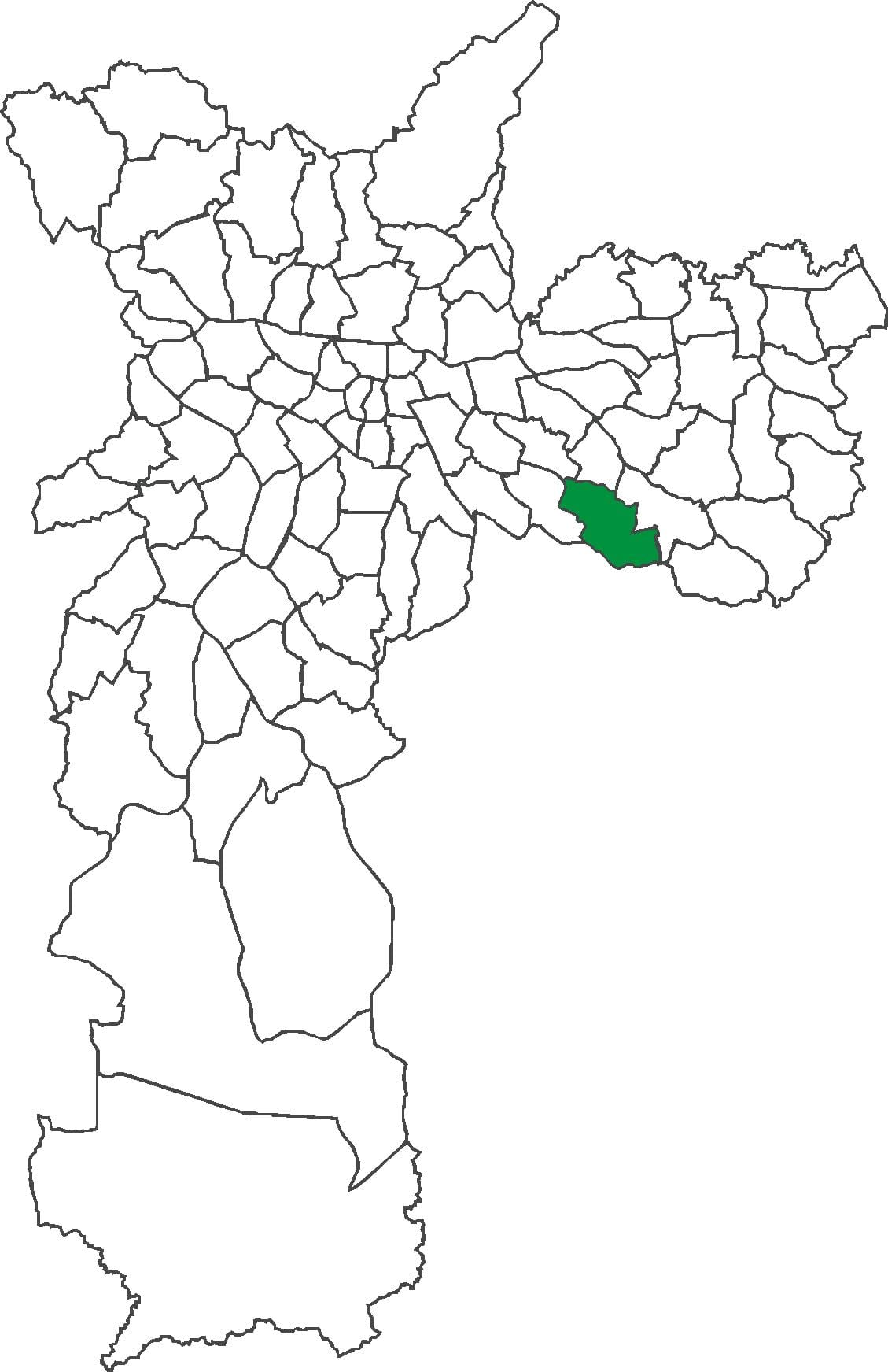แผนที่ของ Sapopemba เขต