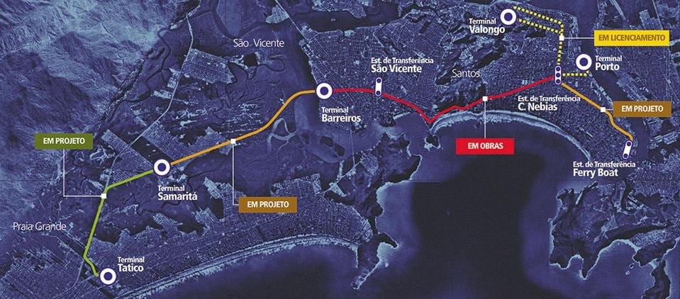 แผนที่ของ Sistema Integrado Metropolitano-SIM