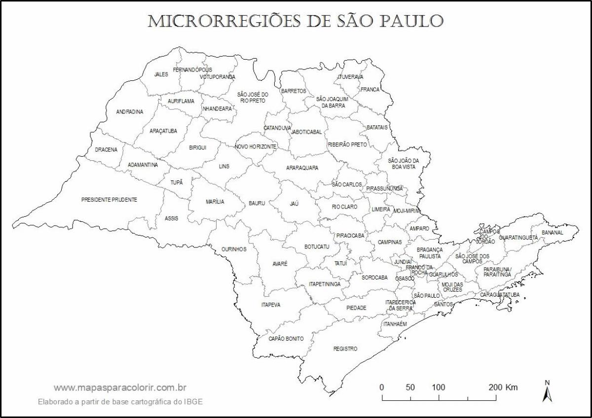 แผนที่ของ São Paulo สาวบริสุทธิ์-โคร-ดินแดน