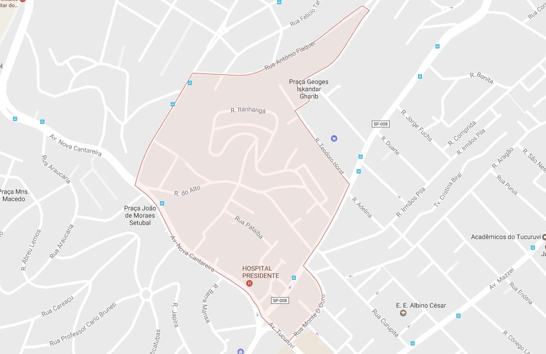 แผนที่ของ Tucuruvi São Paulo