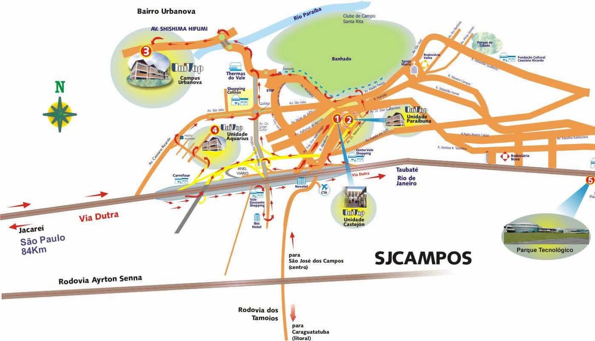 แผนที่ของ UNIVAP São Paulo