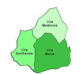 แผนที่ของ Vila มาเรียรายการย่อยขอ prefecture