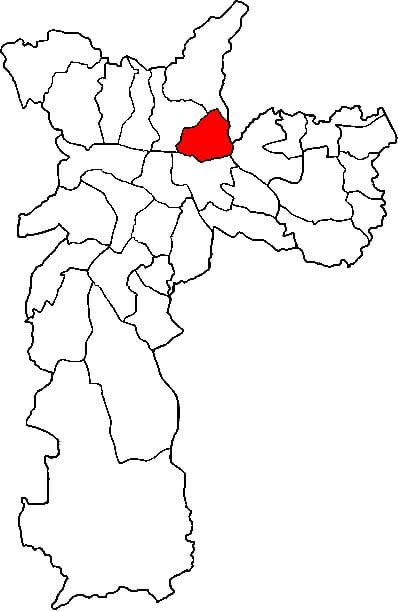 แผนที่ของ Vila มาเรียรายการย่อยขอ prefecture São Paulo