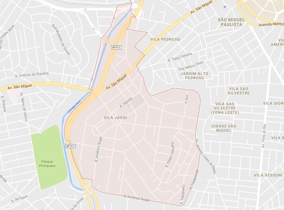 แผนที่ของ Vila Jacuí São Paulo